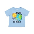 thumbnail image 1 of Inktastic Earth Day Peace Love Earth Boys or Girls Toddler T-Shirt, 1 of 5