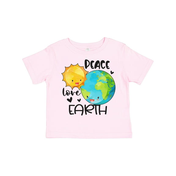Inktastic Earth Day Peace Love Earth Boys or Girls Toddler T-Shirt