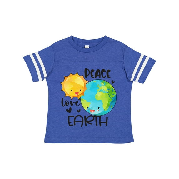 Inktastic Earth Day Peace Love Earth Gift Toddler Boy or Toddler Girl T-Shirt
