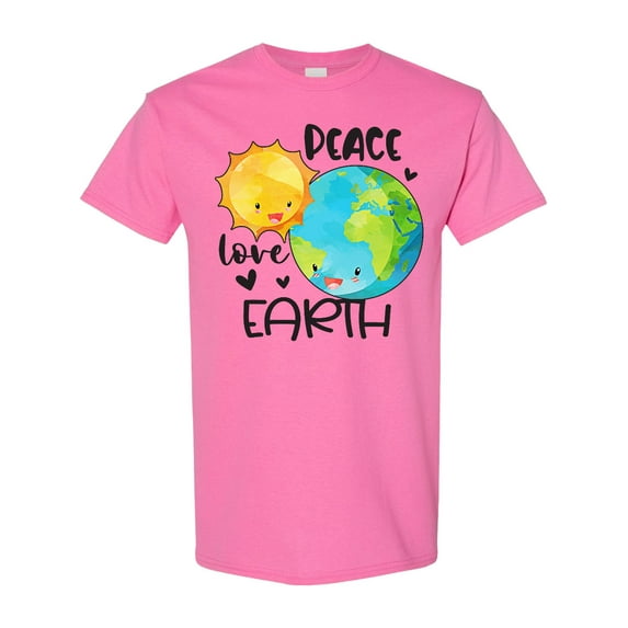 Inktastic Earth Day Peace Love Earth T-Shirt
