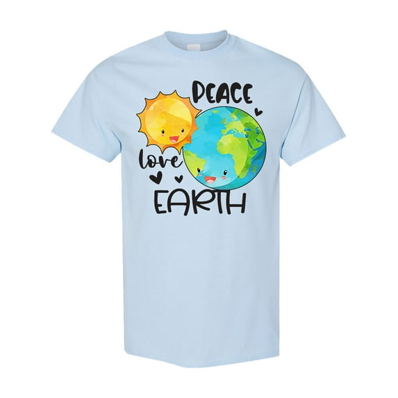 Inktastic Earth Day Peace Love Earth T-Shirt