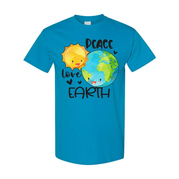 Inktastic Earth Day Peace Love Earth T-Shirt