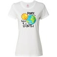 thumbnail image 1 of Inktastic Earth Day Peace Love Earth Women's T-Shirt, 1 of 5