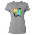 thumbnail image 1 of Inktastic Earth Day Peace Love Earth Women's T-Shirt, 1 of 5