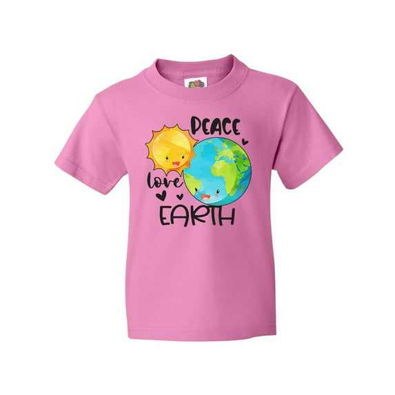 Inktastic Earth Day Peace Love Earth Youth T-Shirt