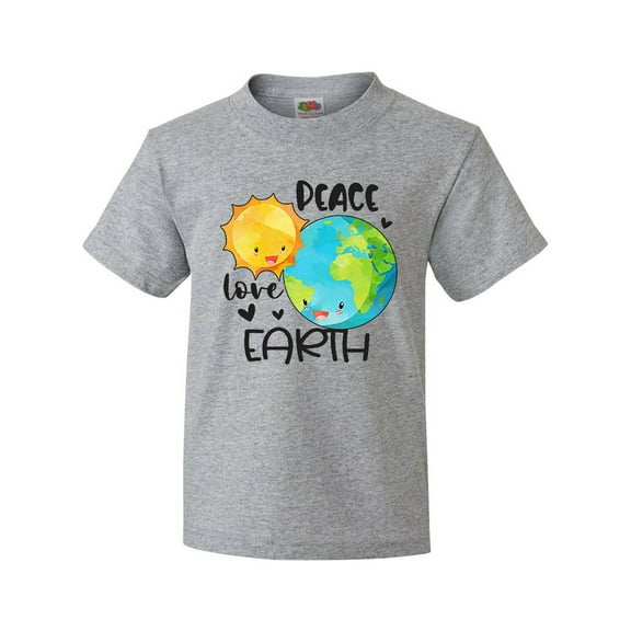 Inktastic Earth Day Peace Love Earth Youth T-Shirt