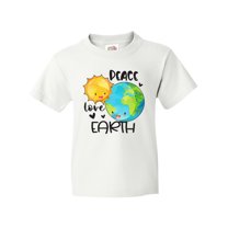 Inktastic Earth Day Peace Love Earth Youth T-Shirt