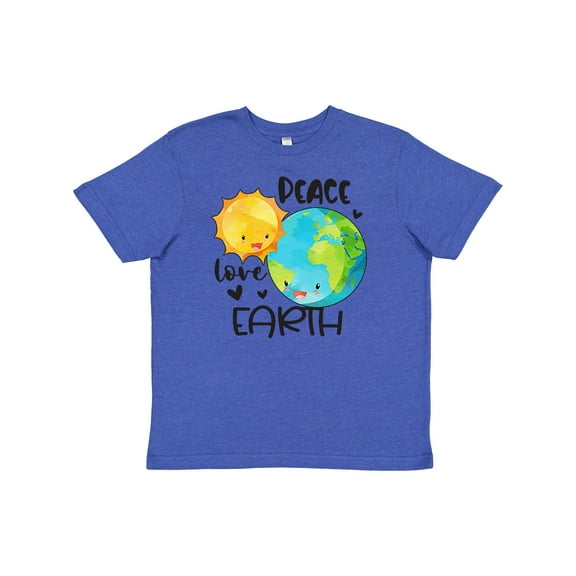 Inktastic Earth Day Peace Love Earth Youth T-Shirt