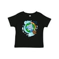 thumbnail image 1 of Inktastic Earth Day Peace Love Earth with Turtle and Waves Boys or Girls Baby T-Shirt, 1 of 5