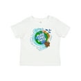thumbnail image 1 of Inktastic Earth Day Peace Love Earth with Turtle and Waves Boys or Girls Baby T-Shirt, 1 of 5