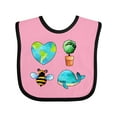 thumbnail image 1 of Inktastic Earth Day Plant a Tree Save the Bees Save the Seas Love Your Mother Boys or Girls Baby Bib, 1 of 4