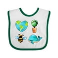 thumbnail image 1 of Inktastic Earth Day Plant a Tree Save the Bees Save the Seas Love Your Mother Boys or Girls Baby Bib, 1 of 4