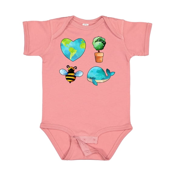 Inktastic Earth Day Plant a Tree Save the Bees Save the Seas Love Your Mother Boys or Girls Baby Bodysuit