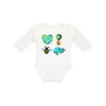 thumbnail image 1 of Inktastic Earth Day Plant a Tree Save the Bees Save the Seas Love Your Mother Boys or Girls Long Sleeve Baby Bodysuit, 1 of 5