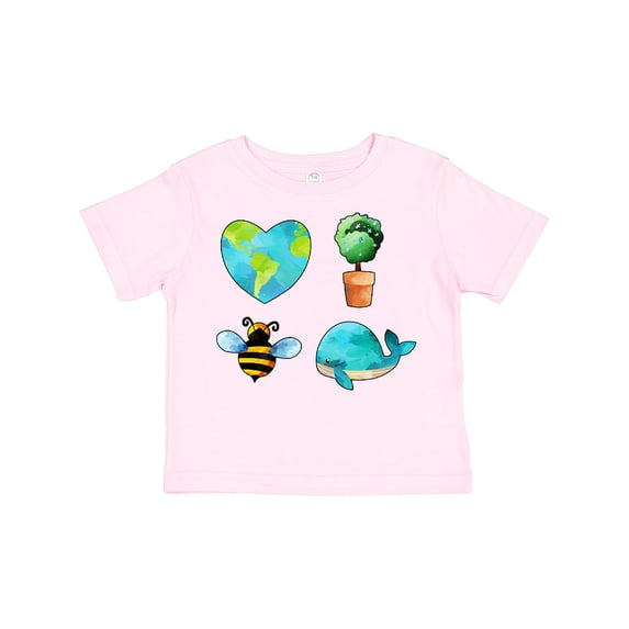 Inktastic Earth Day Plant a Tree Save the Bees Save the Seas Love Your Mother Boys or Girls Toddler T-Shirt