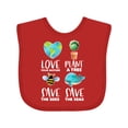 thumbnail image 1 of Inktastic Earth Day Plant a Tree Save the Bees Save the Seas Love Your Mother Earth Boys or Girls Baby Bib, 1 of 4