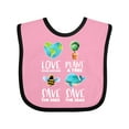 thumbnail image 1 of Inktastic Earth Day Plant a Tree Save the Bees Save the Seas Love Your Mother Earth Boys or Girls Baby Bib, 1 of 4