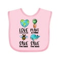 thumbnail image 1 of Inktastic Earth Day Plant a Tree Save the Bees Save the Seas Love Your Mother Earth Boys or Girls Baby Bib, 1 of 4