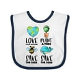 thumbnail image 1 of Inktastic Earth Day Plant a Tree Save the Bees Save the Seas Love Your Mother Earth Boys or Girls Baby Bib, 1 of 4