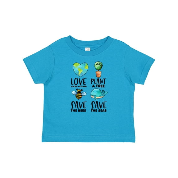 Inktastic Earth Day Plant a Tree Save the Bees Save the Seas Love Your Mother Earth Boys or Girls Baby T-Shirt