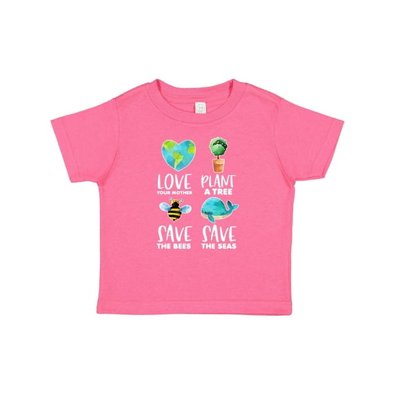 Inktastic Earth Day Plant a Tree Save the Bees Save the Seas Love Your Mother Earth Boys or Girls Baby T-Shirt