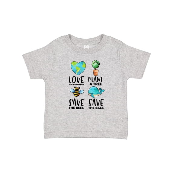 Inktastic Earth Day Plant a Tree Save the Bees Save the Seas Love Your Mother Earth Boys or Girls Baby T-Shirt
