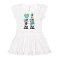 thumbnail image 1 of Inktastic Earth Day Plant a Tree Save the Bees Save the Seas Love Your Mother Earth Girls Baby Dress, 1 of 5