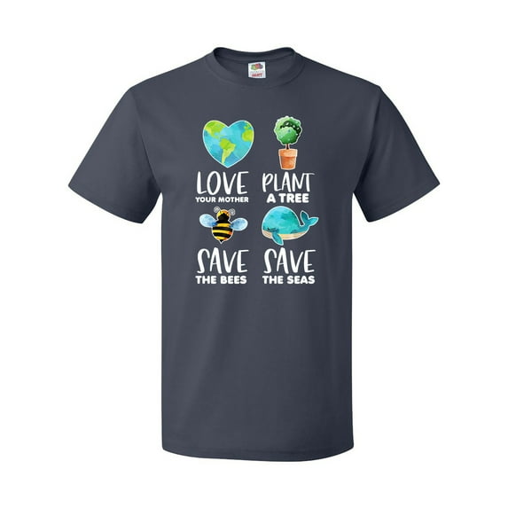 Inktastic Earth Day Plant a Tree Save the Bees Save the Seas Love Your Mother Earth T-Shirt