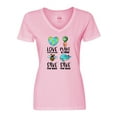 thumbnail image 1 of Inktastic Earth Day Plant a Tree Save the Bees Save the Seas Love Your Mother Earth Women's V-Neck T-Shirt, 1 of 5