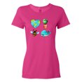 thumbnail image 1 of Inktastic Earth Day Plant a Tree Save the Bees Save the Seas Love Your Mother Women's T-Shirt, 1 of 5
