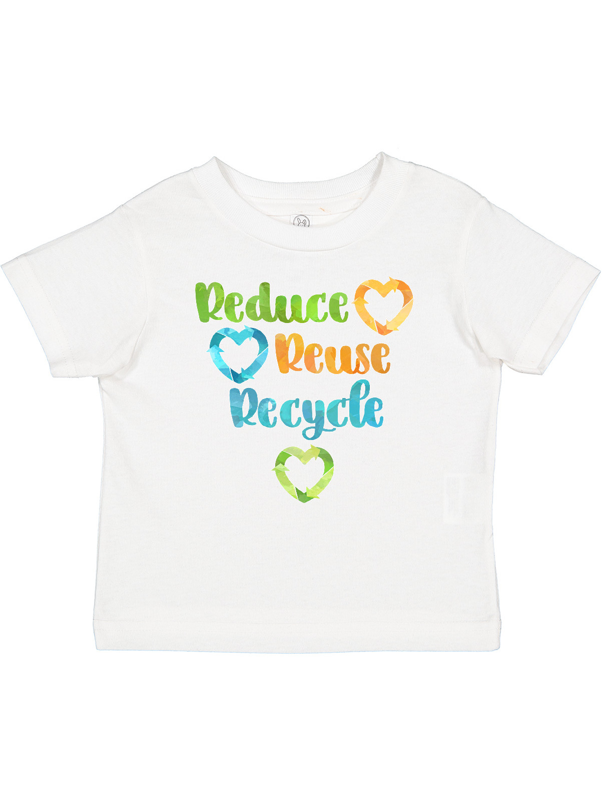 Inktastic Earth Day Reduce Reuse Recycle with Hearts Boys or Girls Baby ...