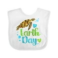 thumbnail image 1 of Inktastic Earth Day Sea Turtle and Hearts Boys or Girls Baby Bib, 1 of 4