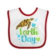 thumbnail image 1 of Inktastic Earth Day Sea Turtle and Hearts Boys or Girls Baby Bib, 1 of 4