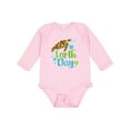 thumbnail image 1 of Inktastic Earth Day Sea Turtle and Hearts Boys or Girls Long Sleeve Baby Bodysuit, 1 of 5