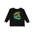thumbnail image 1 of Inktastic Earth Day Sea Turtle and Hearts Boys or Girls Long Sleeve Toddler T-Shirt, 1 of 5