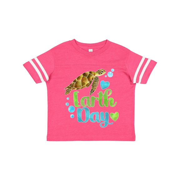 Inktastic Earth Day Sea Turtle and Hearts Boys or Girls Toddler T-Shirt