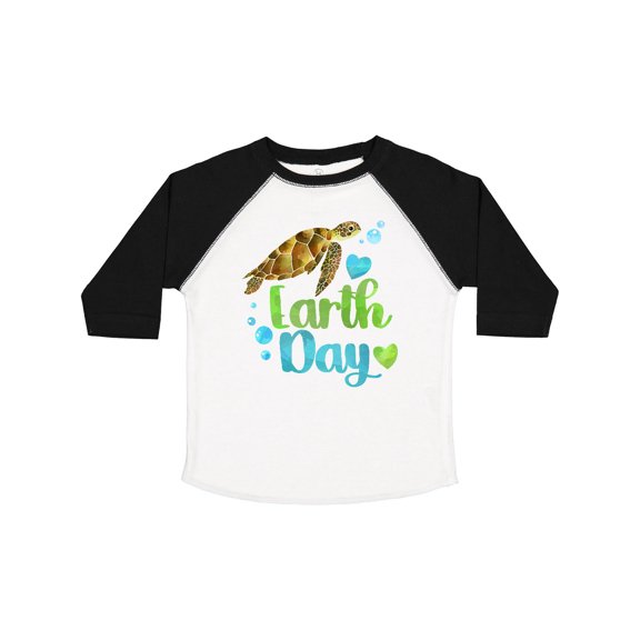 Inktastic Earth Day Sea Turtle and Hearts Boys or Girls Toddler T-Shirt