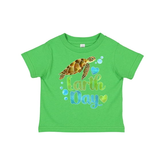 Inktastic Earth Day Sea Turtle and Hearts Boys or Girls Toddler T-Shirt