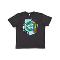 thumbnail image 1 of Inktastic Earth Day Turtle Planet with Waves and Birds Youth T-Shirt, 1 of 5
