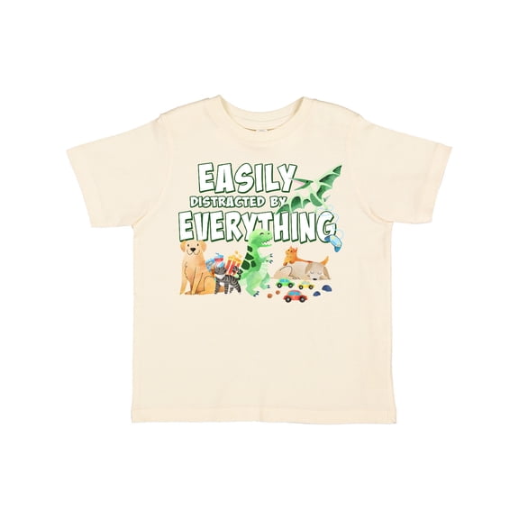 Inktastic Easily Distracted by Everything Boys or Girls Toddler T-Shirt