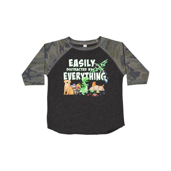 Inktastic Easily Distracted by Everything Boys or Girls Toddler T-Shirt