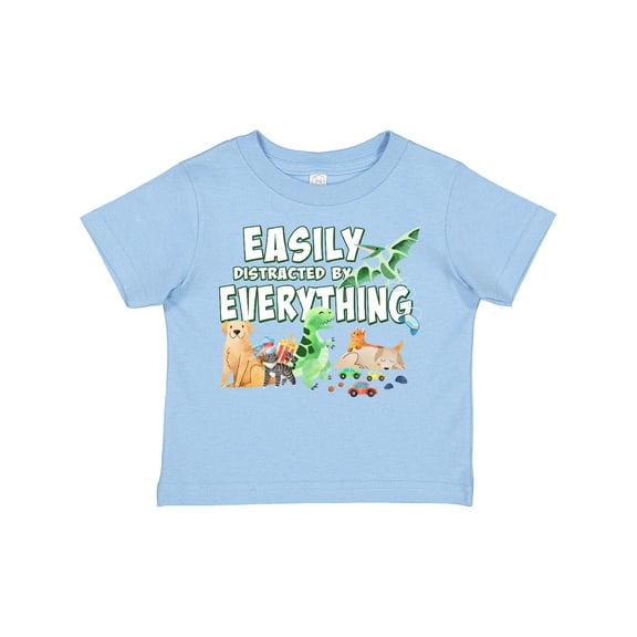 Inktastic Easily Distracted by Everything Boys or Girls Toddler T-Shirt