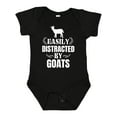 thumbnail image 1 of Inktastic Easily Distracted by Goats Boys or Girls Baby Bodysuit, 1 of 5