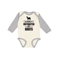 thumbnail image 1 of Inktastic Easily Distracted by Goats Boys or Girls Long Sleeve Baby Bodysuit, 1 of 5