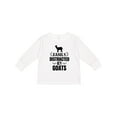 thumbnail image 1 of Inktastic Easily Distracted by Goats Boys or Girls Long Sleeve Toddler T-Shirt, 1 of 5