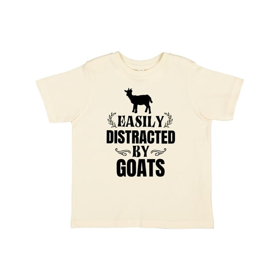 Inktastic Easily Distracted by Goats Boys or Girls Toddler T-Shirt
