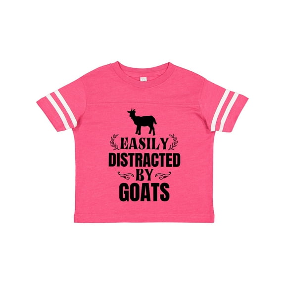 Inktastic Easily Distracted by Goats Boys or Girls Toddler T-Shirt