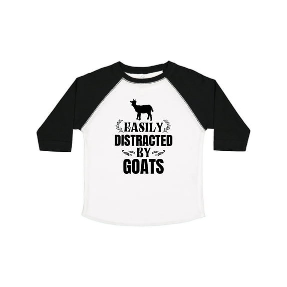 Inktastic Easily Distracted by Goats Boys or Girls Toddler T-Shirt
