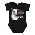 thumbnail image 1 of Inktastic Easily Distracted by Goats Cute Goat Boys or Girls Baby Bodysuit, 1 of 5