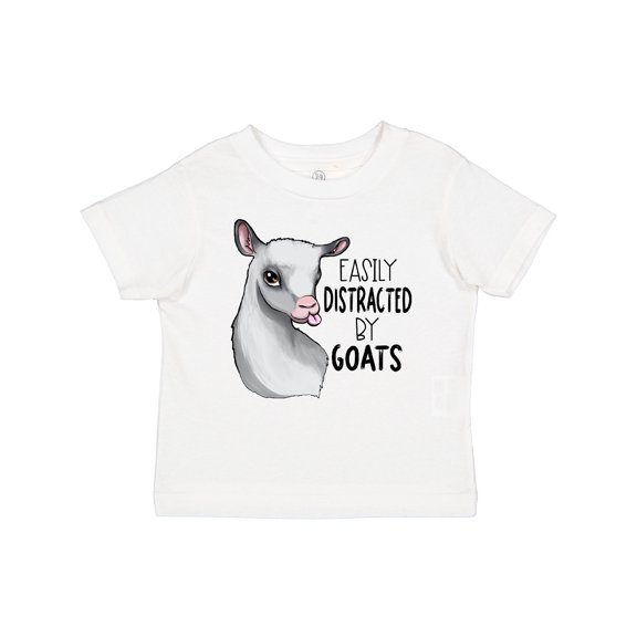 Inktastic Easily Distracted by Goats Cute Goat Boys or Girls Baby T-Shirt